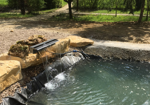 Création et aménagement de bassin d'eau, plan d'eau, fontaine, bassin d' agrément avec Alca Forage